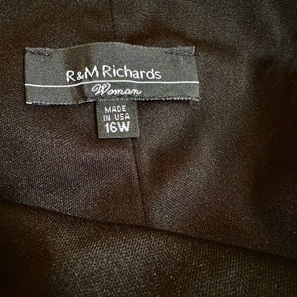 R&M RICHARDS Dress Jacket Party Black Chiffon Sparkly Beaded NWT Sz 16W - Picture 9 of 12